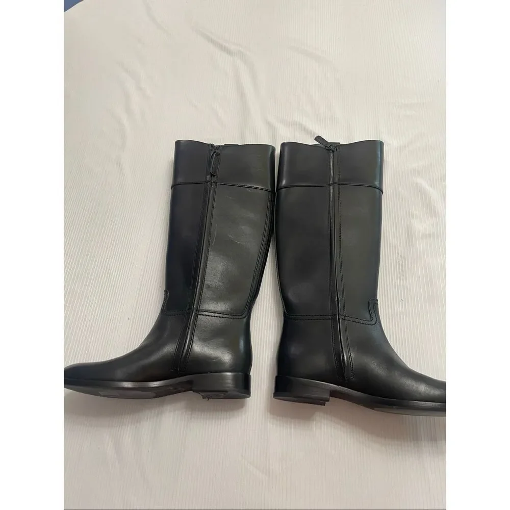 Tory Burch Women’s Black Leather Riding Boots Size 5.5 5 1/2
